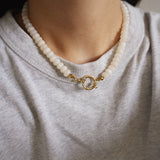 Collier Hallie - Blanc laiteux