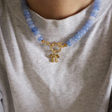 Collier Hallie - Bleu ciel