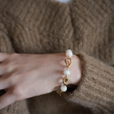 Bracelet Rose (Blanc laiteux)